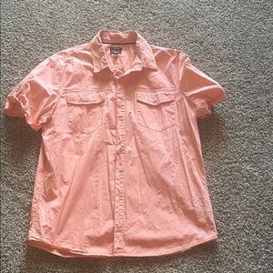 Apt. 9 Coral Short-Sleeve slim fit Casual Button-Down Shirt